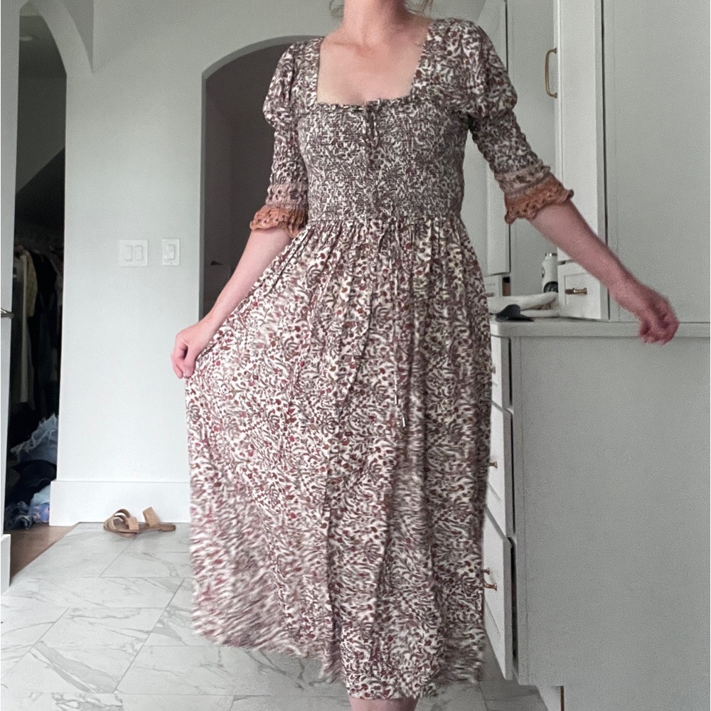 Bl_nk romantic midi dress - Picture 1 of 14